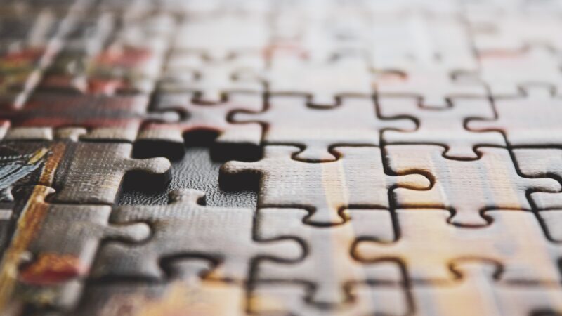 Puzzle with missing piece